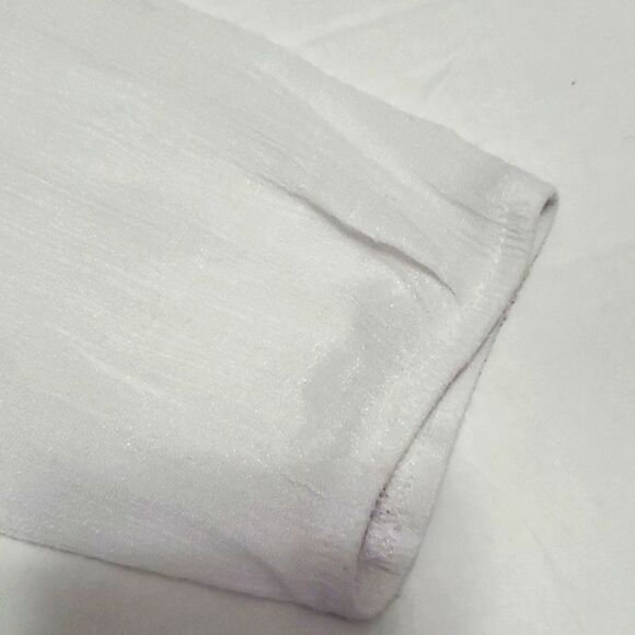 AGB Boho Romantic Off white Laced Peasant Top - Picture 8 of 10